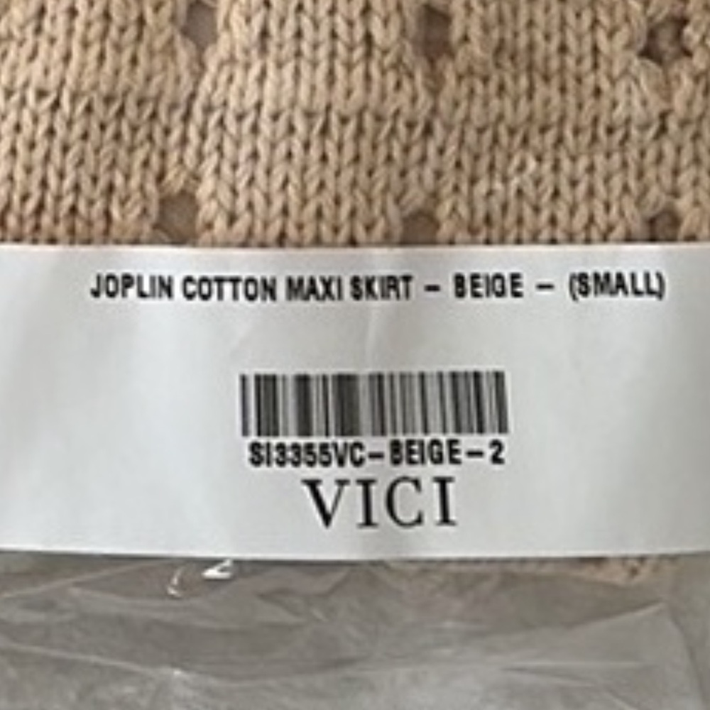 Vici Joplin Cotton Knit Maxi Cream Skirt Size Small New without tags - Picture 5 of 14